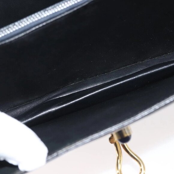 GUCCI Shoulder Bag Leather Black Gold Auth BA5763 - Picture 10 of 16